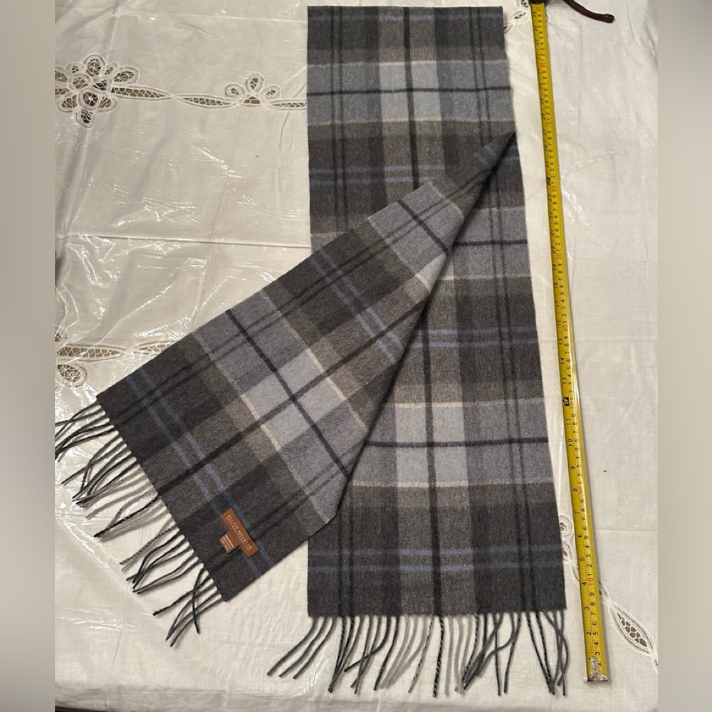 Elliot Mulryan Cashmere gray Plaid Men's Scarf